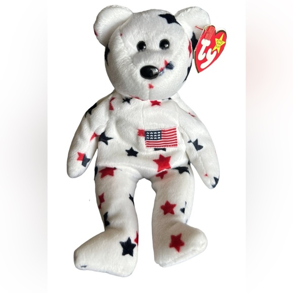 NWT Original TY Beanie Baby 1997 Glory The Bear With Matching Teenie Bear - Picture 2 of 12